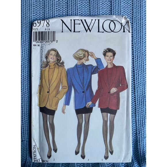Simplicity 6978 Sewing pattern suit blazer pencil skirt 1990s size 8-18 - Picture 1 of 3